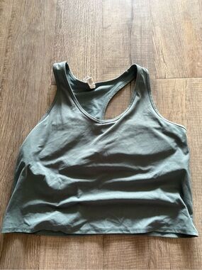 Ribbed Racerback Tank Top - Sage Green